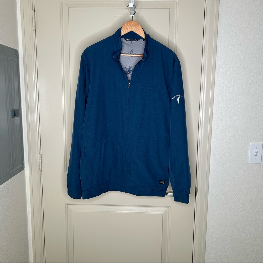 Travis Matthew Full Zip Navy Blue Jacket Spanish Bay Men’s Size Large